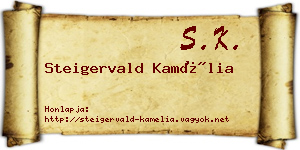 Steigervald Kamélia névjegykártya